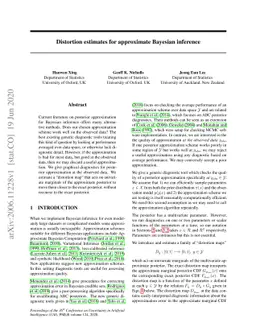 Distortion estimates for approximate Bayesian inference