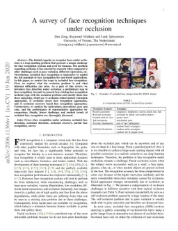 A survey of face recognition techniques under occlusion