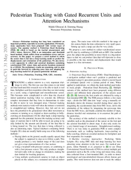 Pedestrian Tracking with Gated Recurrent Units and Attention Mechanisms
