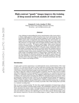 High-contrast "gaudy" images improve the training of deep neural network
  models of visual cortex