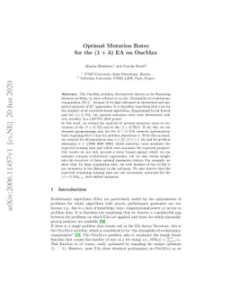 Optimal Mutation Rates for the $(1+λ)$ EA on OneMax