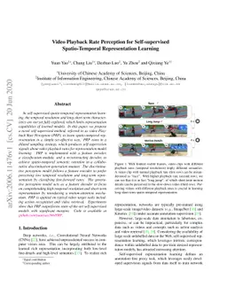 Video Playback Rate Perception for Self-supervisedSpatio-Temporal
  Representation Learning