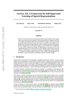 wav2vec 2.0: A Framework for Self-Supervised Learning of Speech
  Representations