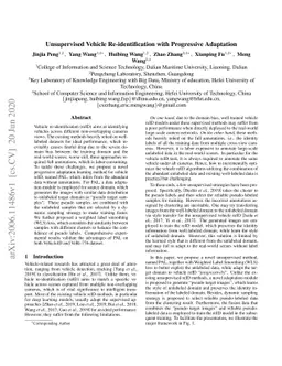 Unsupervised Vehicle Re-identification with Progressive Adaptation