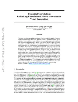 Pyramidal Convolution: Rethinking Convolutional Neural Networks for
  Visual Recognition