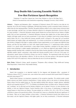 Deep Double-Side Learning Ensemble Model for Few-Shot Parkinson Speech
  Recognition