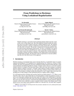 From Predictions to Decisions: Using Lookahead Regularization