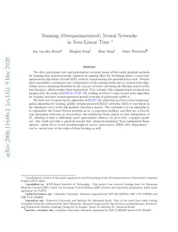 Training (Overparametrized) Neural Networks in Near-Linear Time