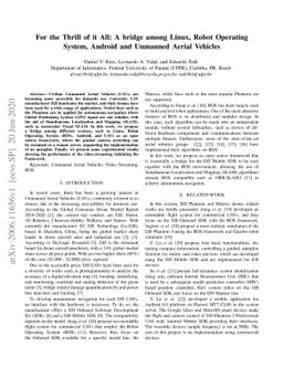 For the Thrill of it All: A bridge among Linux, Robot Operating System,
  Android and Unmanned Aerial Vehicles