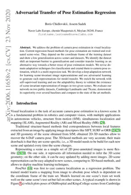 Adversarial Transfer of Pose Estimation Regression