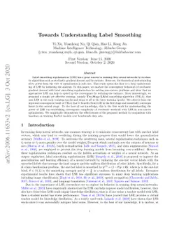 Towards Understanding Label Smoothing