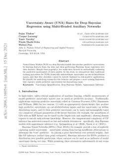 Uncertainty-Aware (UNA) Bases for Deep Bayesian Regression Using
  Multi-Headed Auxiliary Networks