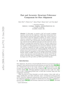 Fast and Accurate: Structure Coherence Component for Face Alignment