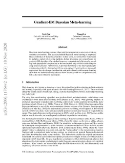 Gradient-EM Bayesian Meta-learning