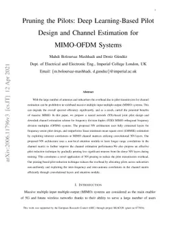 Pruning the Pilots: Deep Learning-Based Pilot Design and Channel
  Estimation for MIMO-OFDM Systems