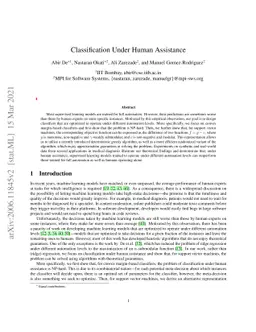 Classification Under Human Assistance