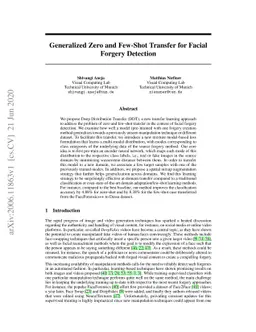 Generalized Zero and Few-Shot Transfer for Facial Forgery Detection