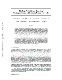Finding Patient Zero: Learning Contagion Source with Graph Neural
  Networks