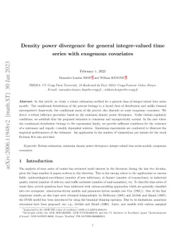 Density power divergence for general integer-valued time series with
  multivariate exogenous covariate