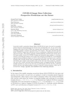 COVID-19 Image Data Collection: Prospective Predictions Are the Future