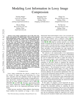 Modeling Lost Information in Lossy Image Compression