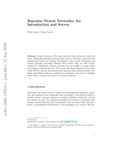 Bayesian Neural Networks: An Introduction and Survey