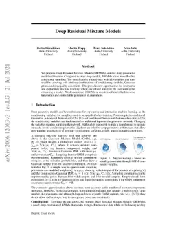 Deep Residual Mixture Models
