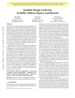 Scalable Range Locks for Scalable Address Spaces and Beyond