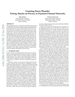 Counting Down Thunder: Timing Attacks on Privacy in Payment Channel
  Networks