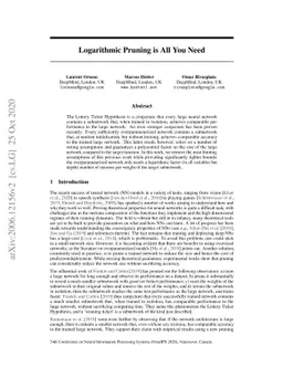 Logarithmic Pruning is All You Need