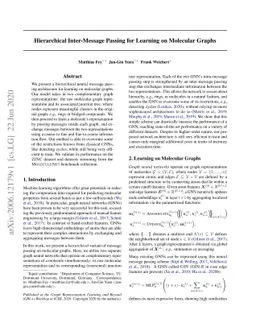 Hierarchical Inter-Message Passing for Learning on Molecular Graphs