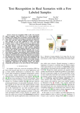 Text Recognition in Real Scenarios with a Few Labeled Samples