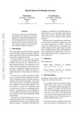 Shared Task on Evaluating Accuracy in Natural Language Generation