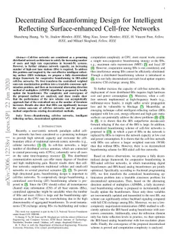 Decentralized Beamforming Design for Intelligent Reflecting
  Surface-enhanced Cell-free Networks