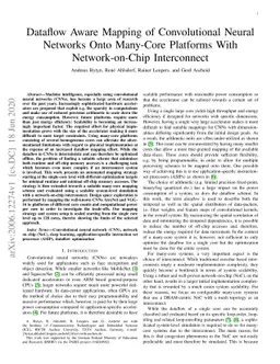 Dataflow Aware Mapping of Convolutional Neural Networks Onto Many-Core
  Platforms With Network-on-Chip Interconnect