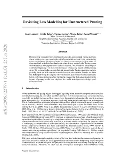 Revisiting Loss Modelling for Unstructured Pruning