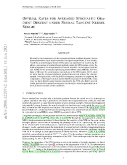 Optimal Rates for Averaged Stochastic Gradient Descent under Neural
  Tangent Kernel Regime