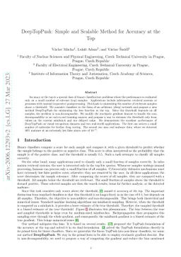 DeepTopPush: Simple and Scalable Method for Accuracy at the Top