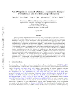 On Projection Robust Optimal Transport: Sample Complexity and Model
  Misspecification