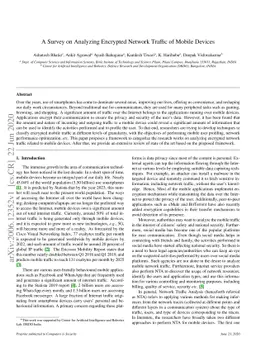 A Survey on Analyzing Encrypted Network Traffic of Mobile Devices
