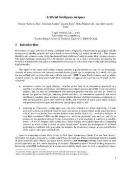 Artificial intelligence in space