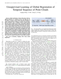 Unsupervised Learning of Global Registration of Temporal Sequence of
  Point Clouds