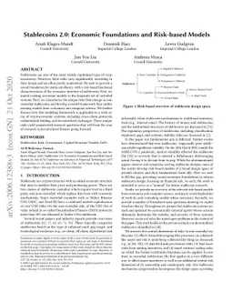 Stablecoins 2.0: Economic Foundations and Risk-based Models