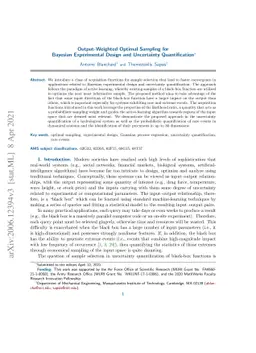 Output-Weighted Optimal Sampling for Bayesian Experimental Design and
  Uncertainty Quantification