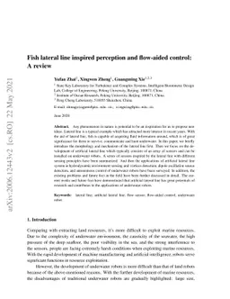 Fish lateral line inspired perception and flow-aided control: A review