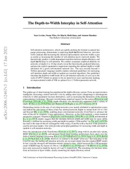 The Depth-to-Width Interplay in Self-Attention