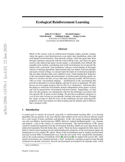 Ecological Reinforcement Learning