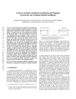 A Survey on Deep Learning for Localization and Mapping: Towards the Age
  of Spatial Machine Intelligence