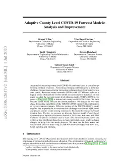 Adaptive County Level COVID-19 Forecast Models: Analysis and Improvement