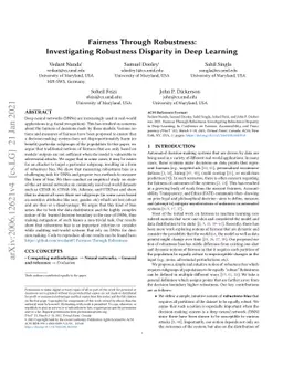 Fairness Through Robustness: Investigating Robustness Disparity in Deep
  Learning